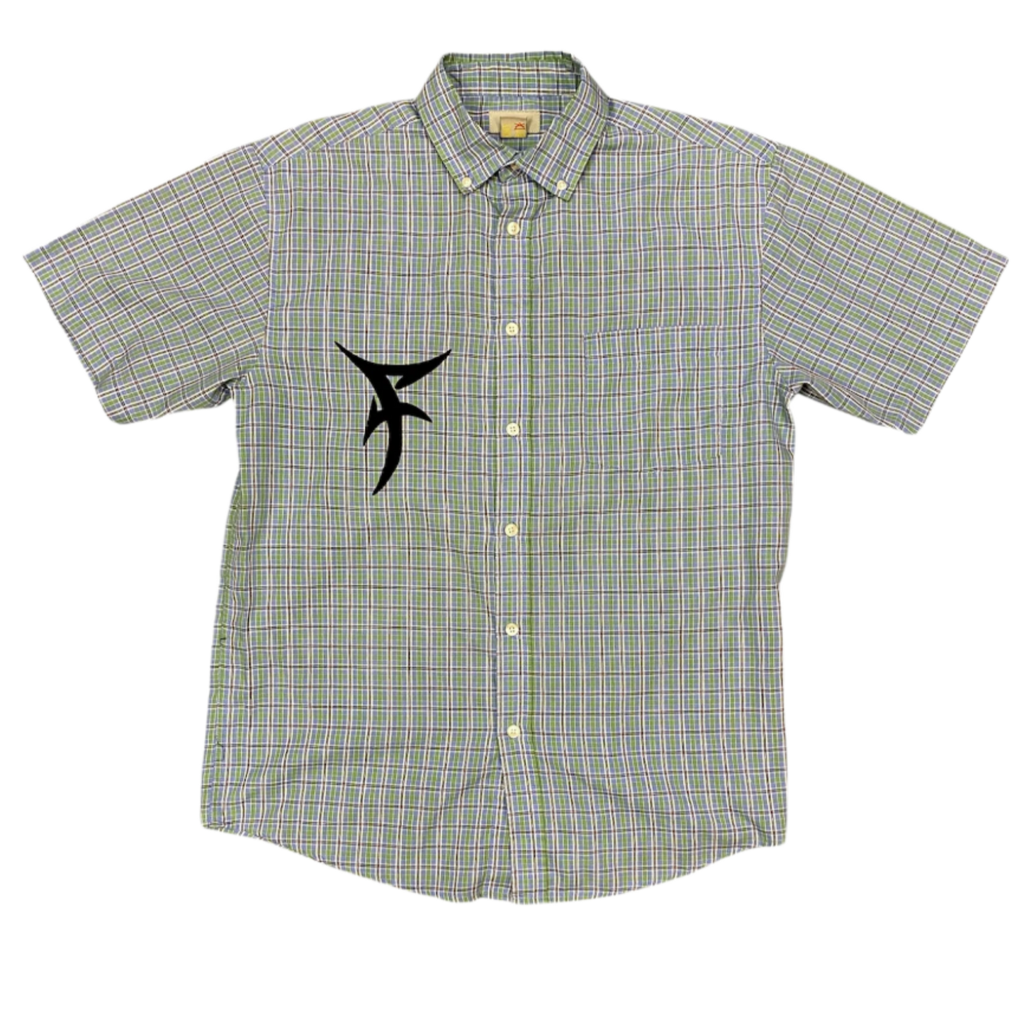 printed skate button up