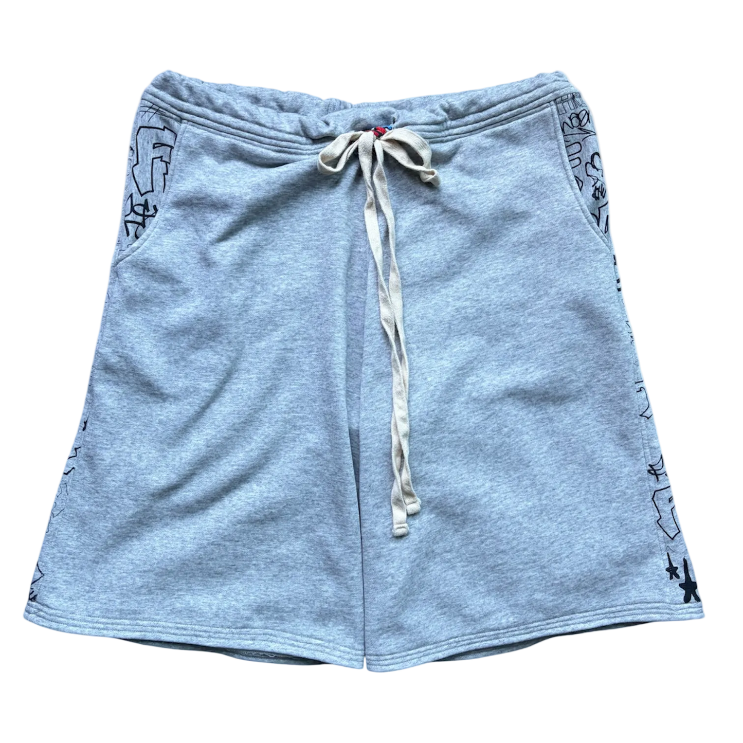 graffiti sweat shorts