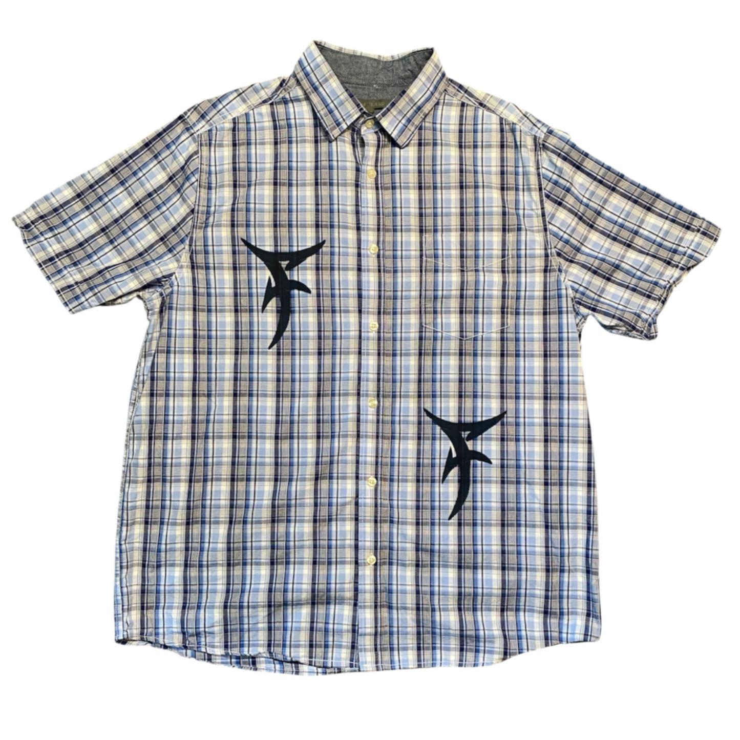printed skate button up