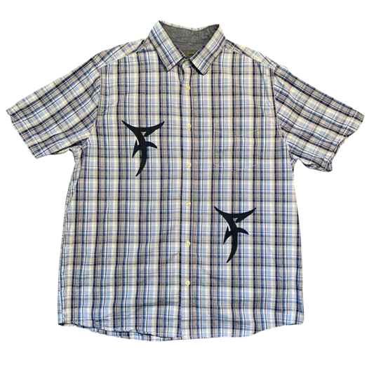 printed skate button up