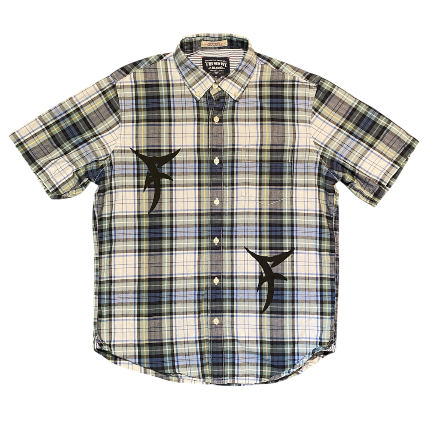 printed skate button up