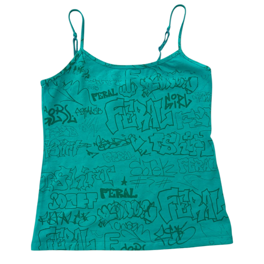 ladies graffiti spaget strap